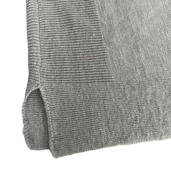 J. Jill Silver Linen Blend Boxy Oversized Sweater size Large - Picture 6 of 8